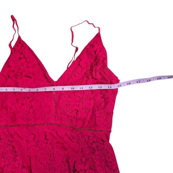 ASTR Women's Lace V-Neck Sheath Dress Pink Size medium - Picture 6 of 8